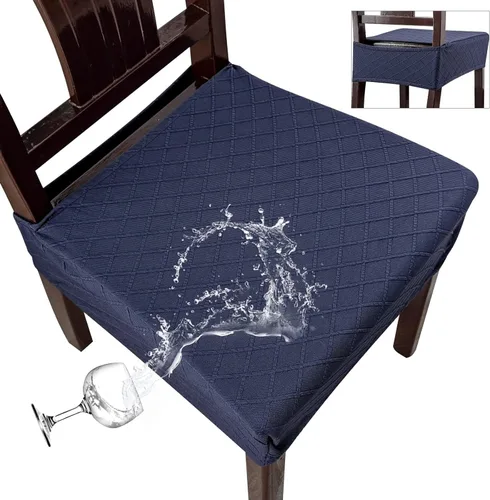 Miniatura 19 de Genina Fundas de asiento impermeables para sillas, fundas de asiento para sillas de comedor, fundas para sillas de cocina, fundas para sillas