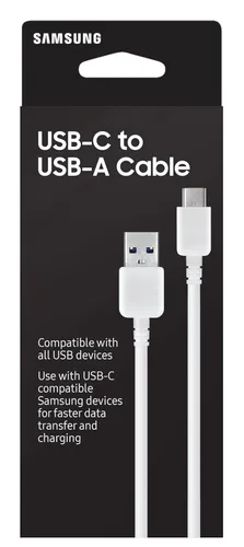Miniatura 2 de Samsung EP-DN930CWEGUS - Cable USB-C a USB-A de sincronización y transferencia, 1 metro, embalaje original, color blanco