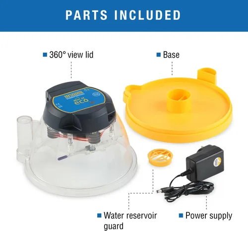 Miniatura 7 de Brinsea Mini II Eco Incubadora manual de huevos con recarga externa de agua, circulación de aire asistida por ventilador para incubar 10 pollo, pato