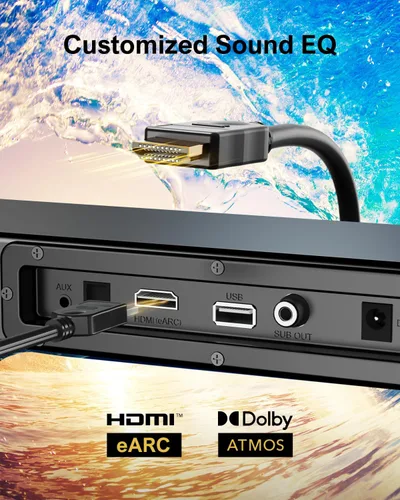 Miniatura 4 de ULTIMEA Barras de sonido para Smart TV con Dolby Atmos, sistema de sonido envolvente 3D para altavoces de TV, barra de sonido 2.1 para TV