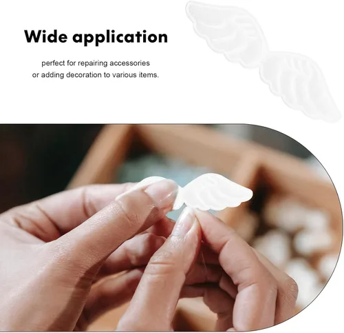 Miniatura 3 de Kichvoe 30pcs White Angel Wing Embroidery Appliques DIY Clothes Accessories Sewing Patches for Garment Decoration and Repair