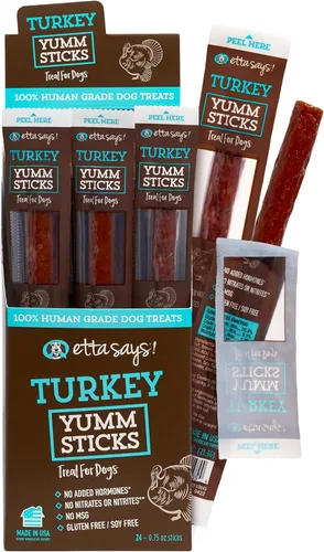 Miniatura 16 de etta says! Yumm Sticks - Golosinas de carne seca real para perros, carne seca de res, pollo, cerdo y pavo, grado humano, fabricadas en los Estados
