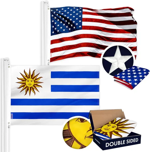 Miniatura 12 de G128 Paquete combinado: bandera estadounidense de Estados Unidos de 3 x 5 pies bordada de estrellas y Gadsden (Dont Tread On Me) bandera de 3 x 5