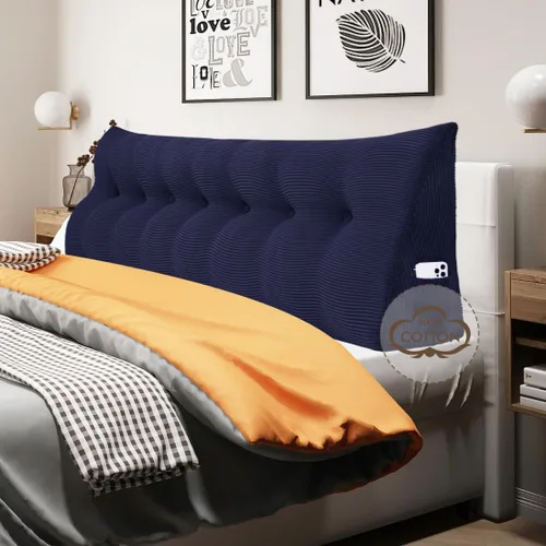 Miniatura 20 de WOWMAX - Almohada triangular para cabecero; almohada en forma de cuña para cabecero; almohada grande de refuerzo para cama, almohada