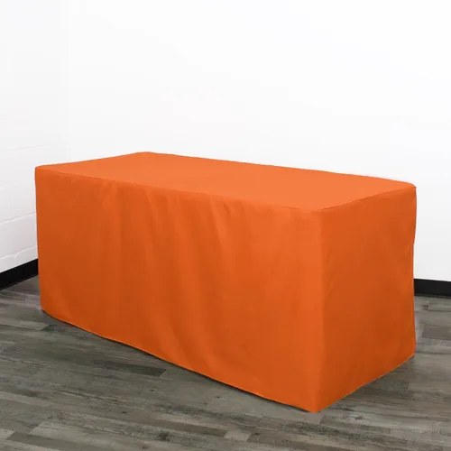 Miniatura 16 de YOUR CHAIR COVERS Mantel ajustable color marrón chocolate – Mantel rectangular de poliéster ajustable de 6 pies, mesa de buffet para interiores