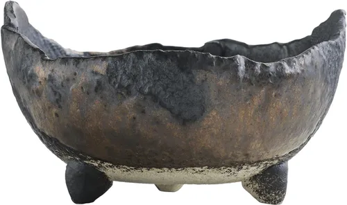Miniatura 6 de Maceta de bonsái japonesa artesanal en forma de media luna de la serie Banko de Wazakura 4.72 in (120 mm), maceta de jardín de cerámica sin esmaltar