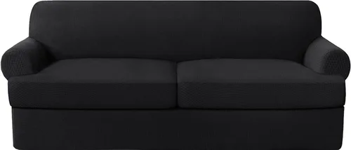Miniatura 15 de Fundas elásticas para sofá de gama alta con fundas de cojín de asiento en T separadas, fundas de sofá jacquard de elastano, protector de muebles