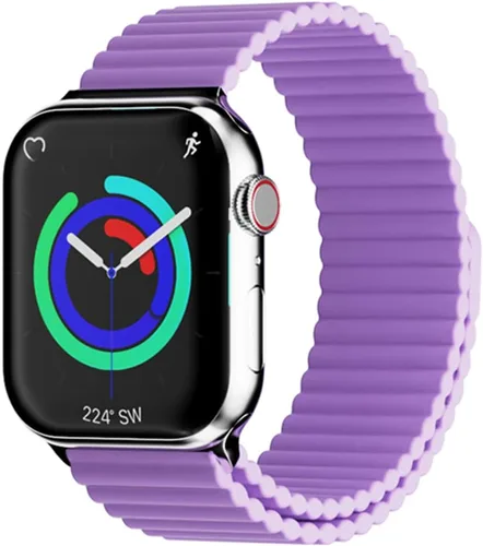 Miniatura 7 de HeiKe Correa magnética de silicona para Apple Watch Band de 1.929 in 1.811 in 1.772 in 1.732 in 1.654 in 1.614 in 1.575 in 1.496 in para hombres