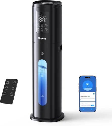 Humidificadores para habitación grande con aplicación inteligente y control remoto, humidificador grande de 7L/1.85 galones, 4 niveles de niebla,