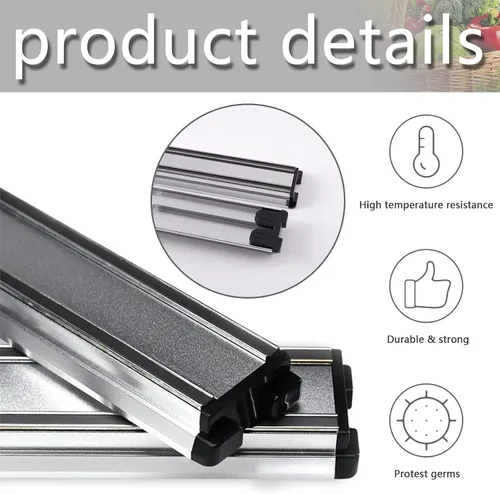 Miniatura 7 de MEKBOK Kitchens - Barra magnética de aluminio para cuchillos, libre de óxido (16 pulgadas)