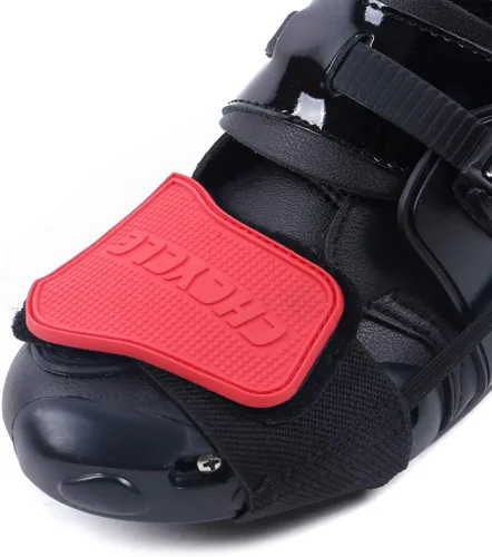 Accesorios de palanca de cambios para zapatos, protector de botas de motocicleta Rojo