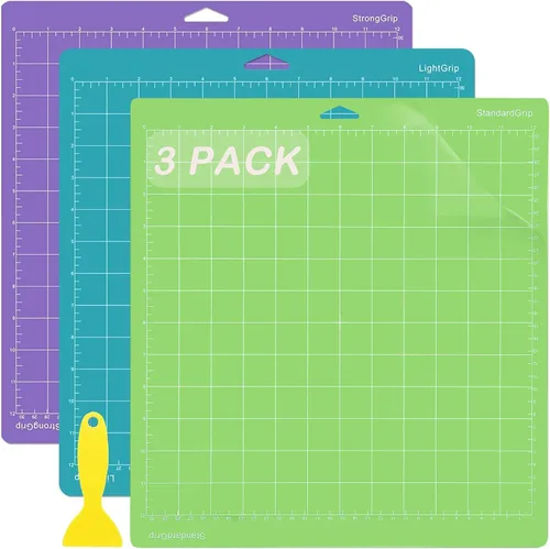 Miniatura 9 de THANMAO Paquete de 3 alfombrillas de corte de agarre estándar, alfombrillas de corte de agarre estándar de 12 x 12 pulgadas para Cricut Maker