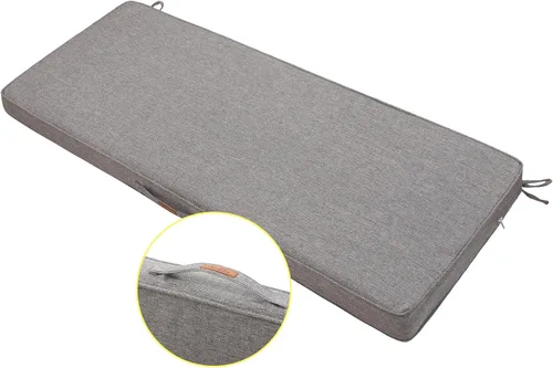 Miniatura 24 de FUNHOME Cojín de Banco para Exteriores 42 x 18 x 3 Pulgadas, Cojín de Sofá Portátil Resistente al Agua, Cojín de Columpio de Porche con Asa y Lazos