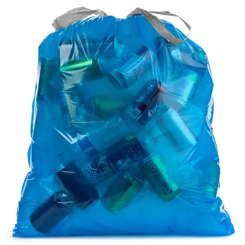 Aluf Plastics - Bolsas de basura de color azul con cordón ajustable, capacidad de 20-30 galones, grosor de 0.8 mil, 30 x 33 pulgadas, paquete de 36