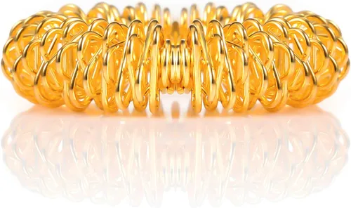 Miniatura 4 de Blulu Juego de 50 anillos de acupresión para aliviar la ansiedad con puntas sensoriales para los dedos, juego de acupresión para adolescentes, verde