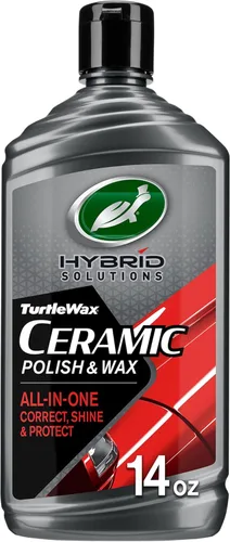 Turtle Wax 53412 Hybrid Solutions - Pulidor y cera de cerámica, elimina arañazos de automóviles y marcas de remolinos, proporciona repelencia al