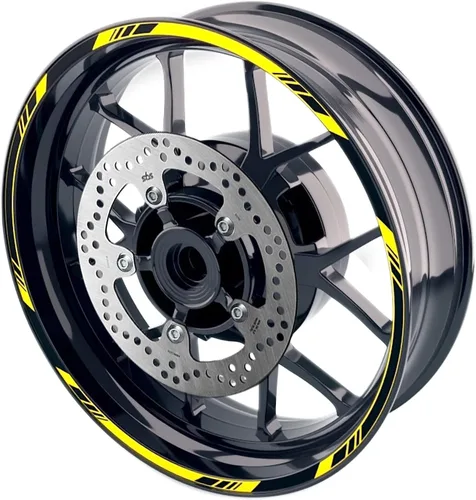Miniatura 11 de MC MOTOPARTS Pegatinas para llantas exteriores de 17 pulgadas S01B compatibles con YZF R125 MT125 MT07 MT10 MT25 FZ25 MT03 (azul)