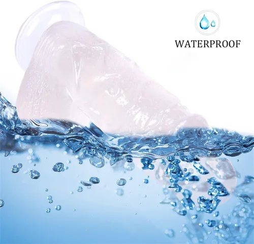 Miniatura 3 de Consolador transparente realista de 10 pulgadas con ventosas fuertes, consoladores de monstruos anales suaves para mujeres, juguetes sexuales, Claro