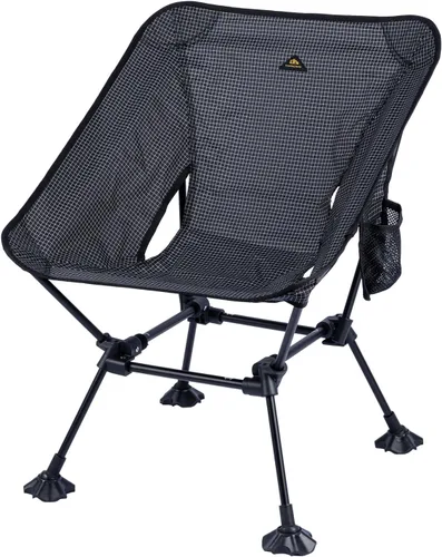 Miniatura 15 de iClimb Silla de camping ultraligera compacta plegable para playa con pies grandes antihundimiento y soporte de espalda con cuerda