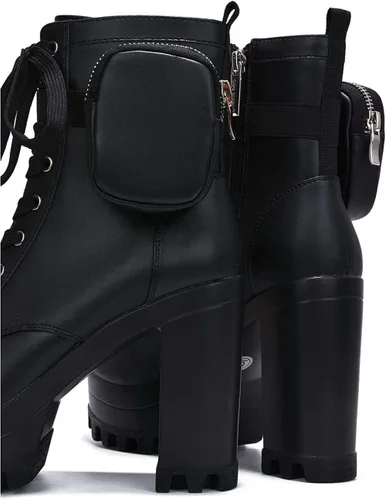 Miniatura 8 de Cape Robbin Monik - Botines Chelsea de plataforma con tacón grueso para mujer, botines con bolsillo
