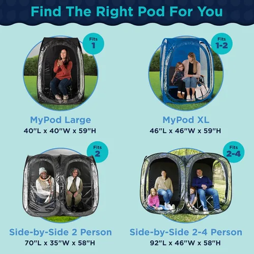 Miniatura 9 de WeatherPod® Pop-Up Sports Tent 1-2 Person – Instant Setup MyPod™ Original Shark Tank All-Weather Shelter for Outdoor Sports, Rain, Wind & Cold