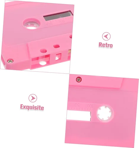 Miniatura 7 de Colorido Retro Cassette Tape Holder Decoraciones 2pcs Cintas de música en blanco para proyectos de bricolaje
