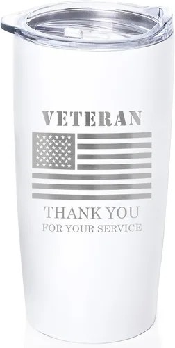 Miniatura 15 de Lifetime Creations Taza de acero inoxidable personalizada grabada con tapa para enfermera de 590 ml (blanca) - Regalo personalizado para enfermera