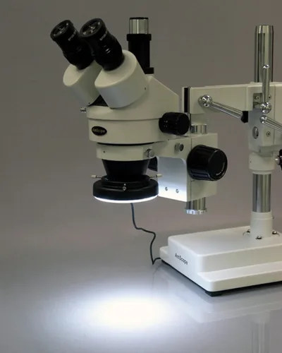 Miniatura 3 de AmScope Iluminador de luz de anillo de microscopio LED-60 de 60 LED con caja de control y adaptador