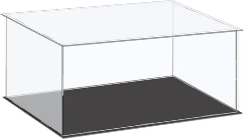 Miniatura 12 de MECCANIXITY Vitrina de Exhibición de Acrílico Caja de Plástico Cubo Caja de Almacenamiento Transparente Pequeña Ensamblable A Prueba de Polvo