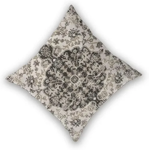 Miniatura 2 de Juego de 2 fundas de almohada bohemias de 16 x 16 pulgadas, color negro y marrón, fundas de almohada con patrón de alfombra étnica rústica, fundas