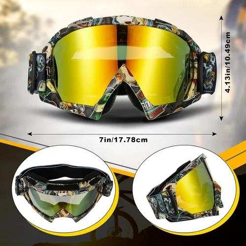 Miniatura 2 de Dunzy Gafas de motocross para motocicleta, ATV, motocross, para adultos, hombres y mujeres