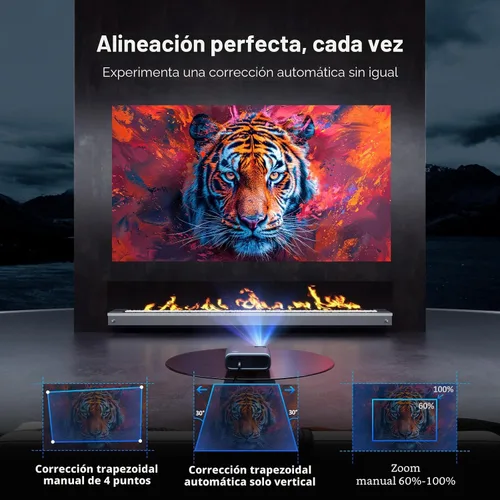 Miniatura 7 de NexiGo Proyector PJ40 (Gen 3) con WiFi y Bluetooth, calibrado D65, nativo 1080P, compatible con 4K, proyector para películas al aire libre