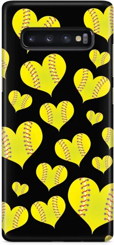 Miniatura 16 de Inspired Cases - Compatible con iPhone Xs Max - Funda protectora con textura 3D para Apple iPhone Xs Max - Patrón de corazón de sóftbol