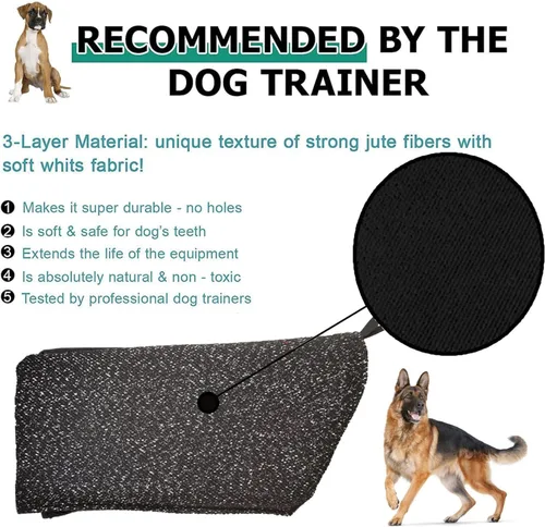 Manga para mordeduras de perro, mangas de entrenamiento para perros, protección de brazo para entrenar perros grandes, profesional para el trabajo