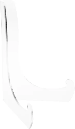 Miniatura 13 de Plymor Caballete de ángulo de acrílico transparente de 60 grados con repisas de soporte poco profundas, 6 pulgadas de alto x 4.5 pulgadas de ancho x