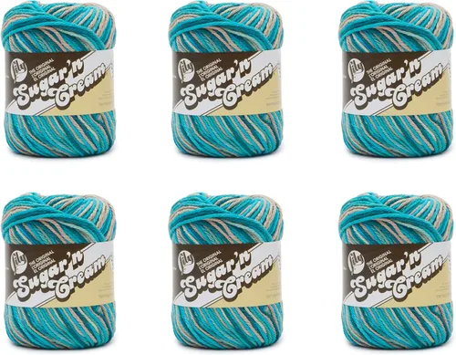Miniatura 44 de Lily Sugar'N Cream - Ovillo de camuflaje rosa de gran tamaño, paquete de 6 unidades de 3.00 oz/3 onzas, algodón, 4 medianos (peinado), 150 yardas