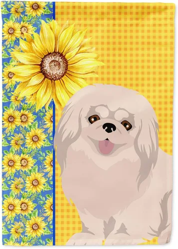 Miniatura 163 de Caroline's Treasures WDK5331CHF - Bandera de verano con diseño de girasoles rojos y blancos, manga grande, para porche, para colgar en la pared
