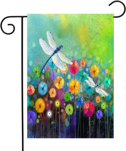 Miniatura 30 de Bandera de Jardín Memorial Mariposa Monarca Decoración Banderas de Girasol para Cementerio Bandera de Tumba Aquellos que Amamos No se Van, Vuelan