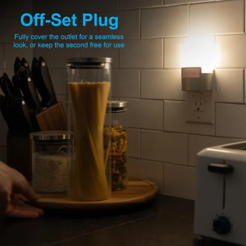 Miniatura 4 de GE - Luz nocturna LED con sensor de movimiento, enchufable a la pared, 40 lúmenes, blanco suave, certificada UL, eficiencia energética, luz nocturna