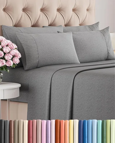 Miniatura 65 de Juego de sábanas Queen de 6 piezas, sábanas tamaño Queen, ropa de cama suave de lujo de hotel, refrescante, cómoda y transpirable, 1 encimera, 1 26