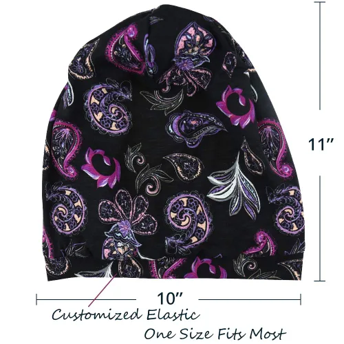 Miniatura 38 de Alnorm - Gorro con forro de satén y suave banda elástica para hombres y mujeres, talla única Se ajusta a la mayoría