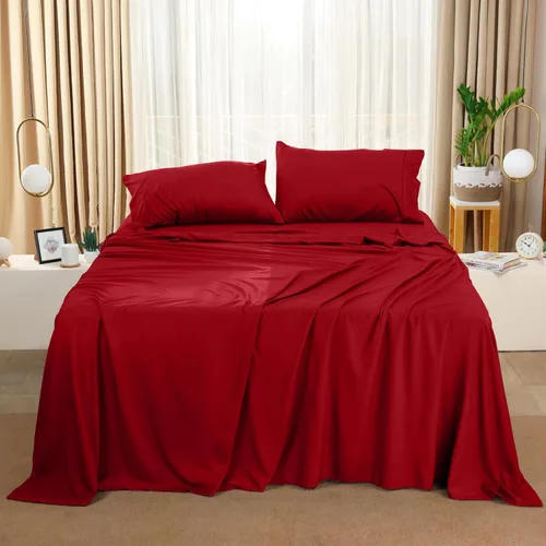 Miniatura 6 de Juego de sábanas Queen de Utopia Bedding – Juego de 4 piezas de sábanas para cama Queen, microfibra suave y transpirable, incluye 1 sábana bajera