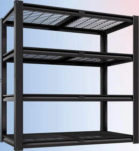 PrimeZone Estantería de garaje resistente de 40 pulgadas de ancho, 2200 LBS, estantes de almacenamiento de 4 niveles, estante de alambre de metal