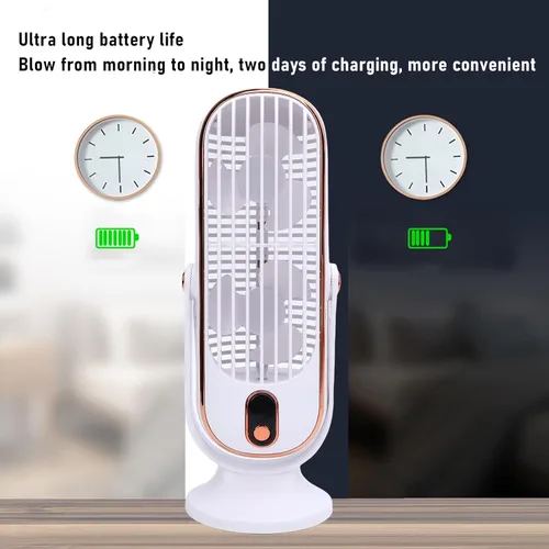 Miniatura 5 de Gonetre Ventilador de escritorio, ventilador de torre USB, enfriador de aire portátil, ventilador vertical, 5 velocidades, motor sin escobillas