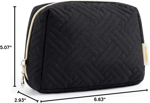Miniatura 9 de BAGSMART Pequeña bolsa de maquillaje, bolsa de cosméticos de viaje, bolsa de maquillaje pequeña con cremallera, bolsa de aseo resistente al agua