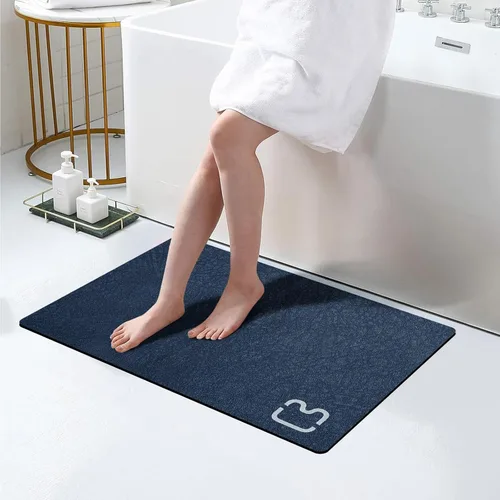 Miniatura 16 de RUERYA Tierra de Diatomeas Alfombras de Baño 23.6 x 15.7 pulgadas, Secado Rápido Súper Absorbente Base de Goma Antideslizante Alfombra de Baño