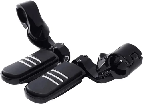 Miniatura 4 de XMT-MOTO Kit de estribo y montaje para pasajeros estilo Streamliner con estriberas ajustables en ángulo corto para Harley Davidson Touring modelos