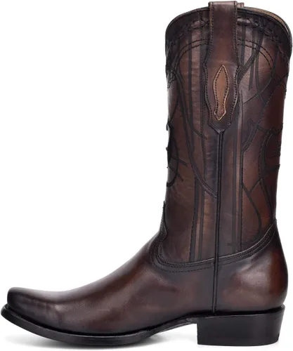 Miniatura 4 de Cuadra Bota Western Hombre en Piel Genuina Marrón