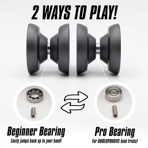 Miniatura 4 de Crosshair Fingerspin Yoyo – Un yoyo profesional convertible sensible y sin respuesta Fácil de usar para principiantes y profesionales Un yoyo