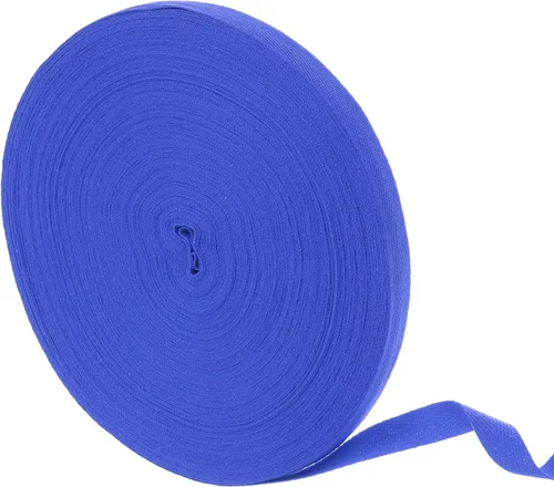 Miniatura 13 de uxcell Cinta de sarga de algodón de 50 yardas, cinta de espiga de 3/8 pulgadas para coser ropa, manualidades (azul)